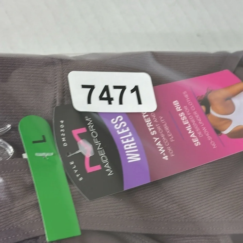 MAIDENFORM Seamless Lounge Bra Large Sparrow (Purple Brown) NWT‎
